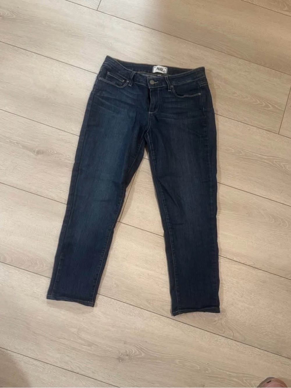 PAIGE Indigo Cropped Slim Jeans